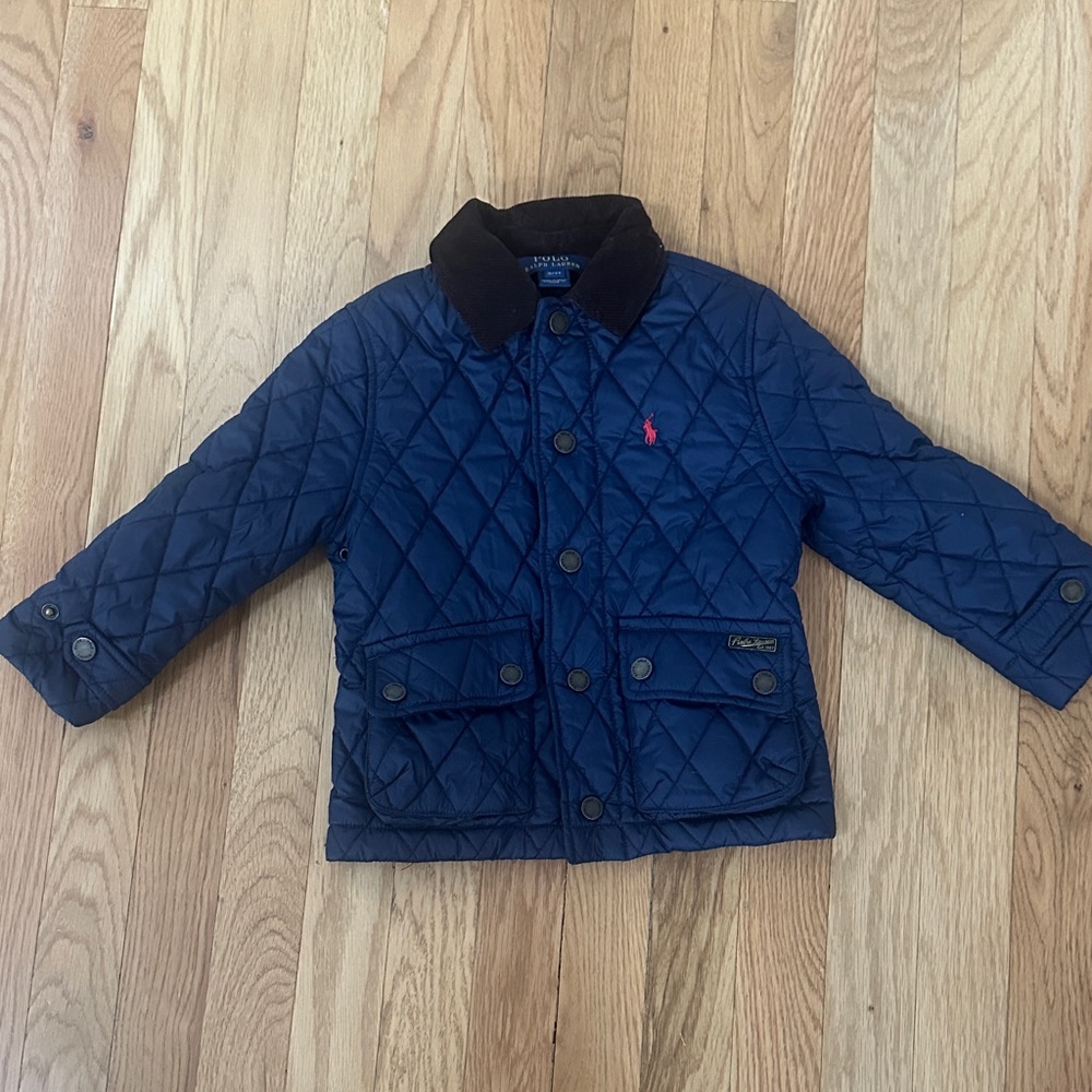 Polo by Ralph Lauren Navy Quilted Kids Puffer Jacket